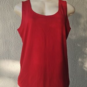 Chico's Red Scoop Neck Tank Top